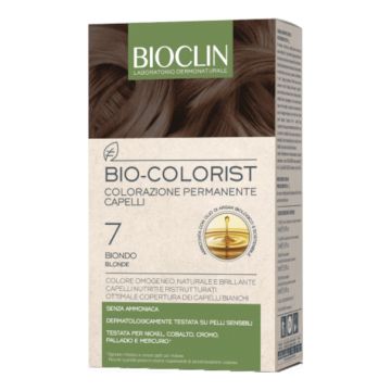 Bioclin bio colorist 7 biondo kit composto da bio-colorist crema colorante cap 7 50ml+bio-colorist rilevatore crema 75ml+ biocolor protect maschera 10ml+ shampoo postcolore 10ml