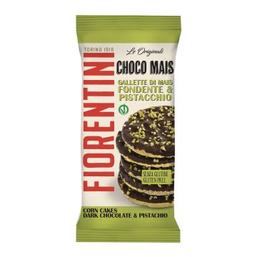 Gallette mais ricoperte con cioccolato fondente e granella di pistacchio 72 g