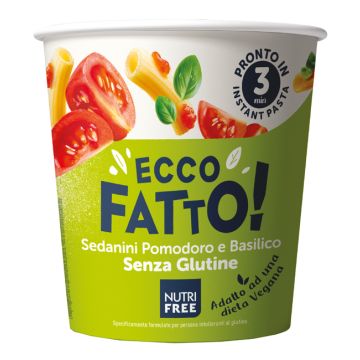 Nutrifree ecco fatto sedanini pomodoro e basilico 70 g