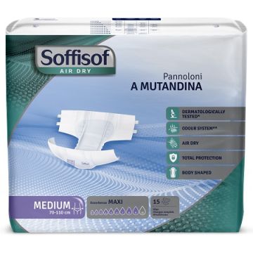 Pannolino mutandina air dry soffisof maxi m 15 pezzi
