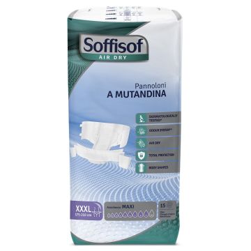 Pannolino mutandina air dry soffisof maxi xxxl 15 pezzi