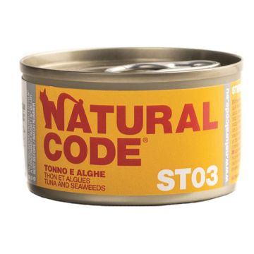 Natural Code Gatto Lattina (St03) Adulto Sterilizzato Tonno & Alghe 85 Gr