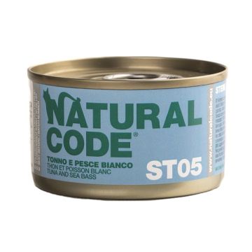 Natural Code Gatto Lattina (St05) Adulto Sterilizzato Tonno & Pesce Bianco 85 Gr     Temporaneamente Mancante Dall'Azienda Produttrice