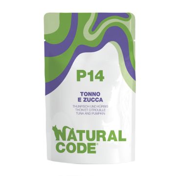 Natural Code Gatto Busta (P14) Adulto Tonno & Zucca 70 Gr