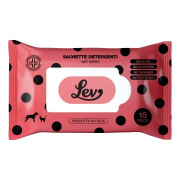 Lev salviette 23x23 clorexidina 15 pezzi