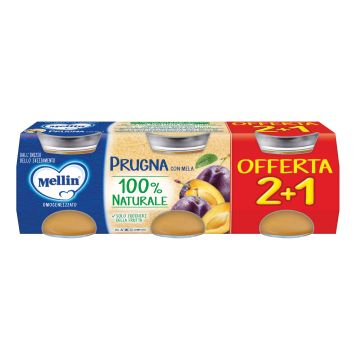 Mellin omogeneizzato prugna 3 pezzi da 100 g