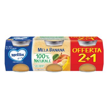 Mellin omogeneizzato mela banana 3 pezzi da 100 g