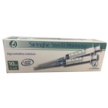 Siringa sterile 5 ml ago sottile 10 pezzi