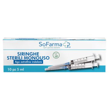 Siringa sterile 5mm gauge 23 sofarmapiu' 10 pezzi
