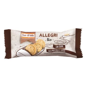 Fior di loto biscotti allegri farciti con crema alla nocciola 45 g