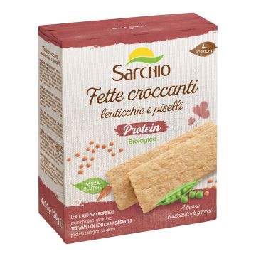 Sarchio fette croccanti protein lenticchie e piselli 120 g