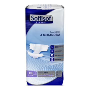 Pannolino mutandina maxi xxl classic soffisof 15 pezzi