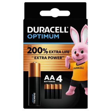 Duracell Optimum AA B4 4 Pezzi