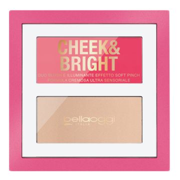 BELLAOGGI - Cheek&Bright - Palette Blush&Illuminante In Crema N.002 Cheeky Pink