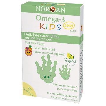 Norsan omega 3 kids jelly alga 45 caramelle gommose