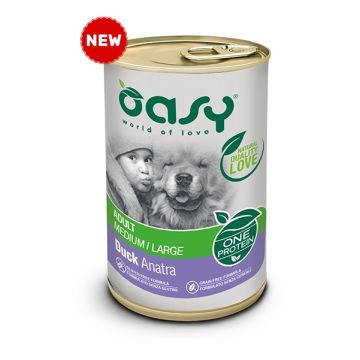Oasy Cane Oap Adulto Medium&Large Anatra Lattina 400 Gr