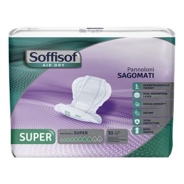 Pannolone soffisof air dry sagomato super 30 pezzi