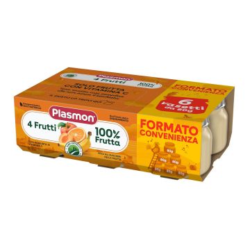 Plasmon omogeneizzato 4 frutti 6x80 g
