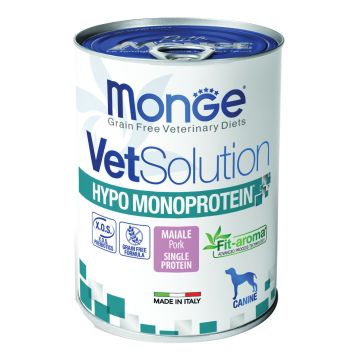 Monge Cane Vet Solution Hypo Monoprotein Maiale Lattina 400 Gr