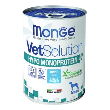 Monge Cane Vet Solution Hypo Monoprotein Tonno Lattina 400 Gr