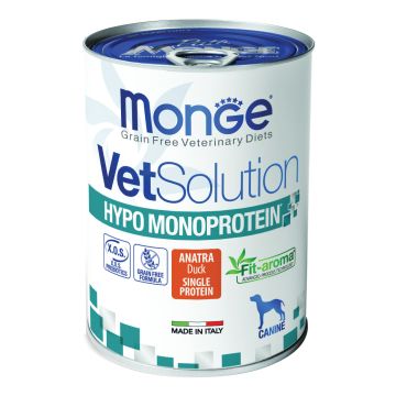 Monge Cane Vet Solution Hypo Monoprotein Anatra Lattina 400 Gr