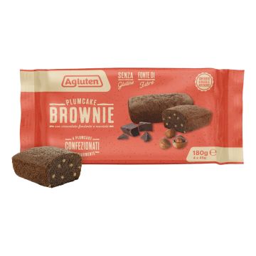 Agluten plumcake brownie 4 pezzi da 45 g