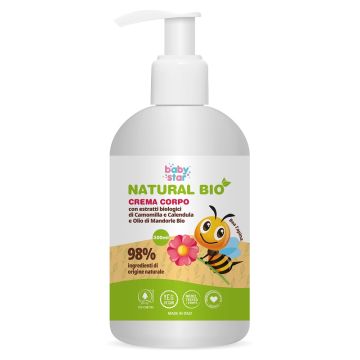 Babystar crema corpo natural bio 300 ml