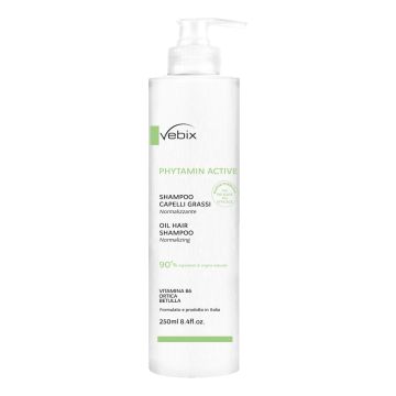 Vebix phytamin active shampoo capelli grassi normalizzante 250 ml Vebix phytamin active shampoo capelli grassi normalizzante 250 ml
