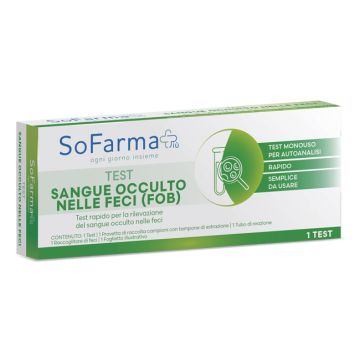 Test autodiagnostico rapido sofarmapiu' per la rilevazione del sangue occulto nelle feci