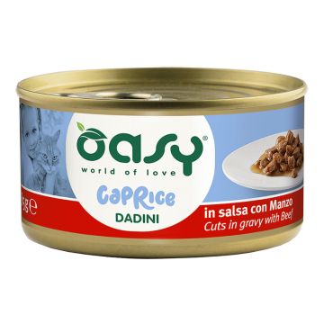 Oasy Gatto Caprice Dadini In Salsa Adulto Manzo 85 Gr
