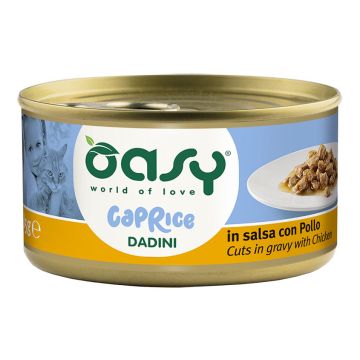 Oasy Gatto Caprice Dadini In Salsa Adulto Pollo 85 Gr