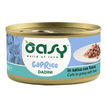Oasy Gatto Caprice Dadini In Salsa Adulto Tonno 85 Gr