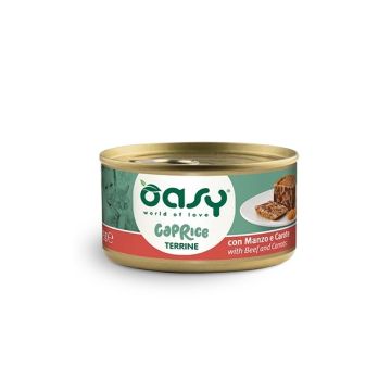 Oasy Gatto Caprice Terrine Adulto Manzo & Carote 85 Gr