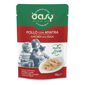 Oasy Gatto More Love In Busta Adulto Pollo & Anatra 70 Gr
