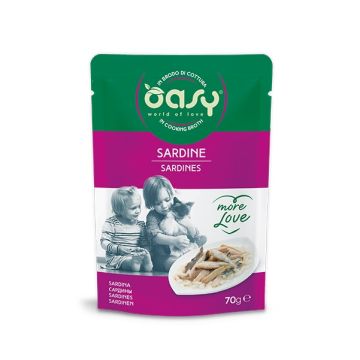 Oasy Gatto More Love In Busta Adulto Sardine 70 Gr
