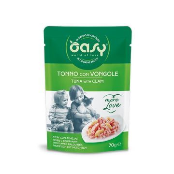 Oasy Gatto More Love In Busta Adulto Tonno & Vongole 70 Gr