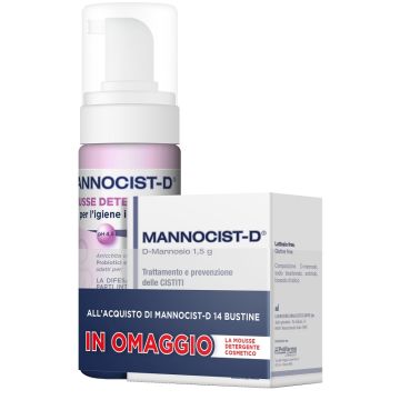Mannocist-d 14 buste + mannocist-d mousse detergente antibatterico 150 ml in omaggio