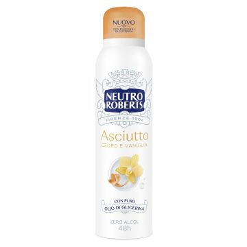 Neutro Roberts - Asciutto Cedro E Vaniglia - Deodorante Spray 150 Ml