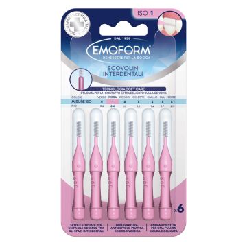 Emoform scovolino iso 1 rosa 6 pezzi