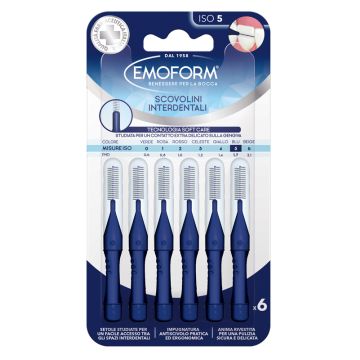 Emoform scovolino iso 5 blu 6 pezzi