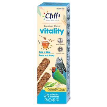 Cliffi sticks pappagallini esotici con semi della salute vitality 60 g pcoa437