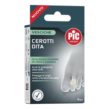 Pic Solution Cerotti Per Vesciche Piccoli Per Dita 6 Pezzi 18x61mm