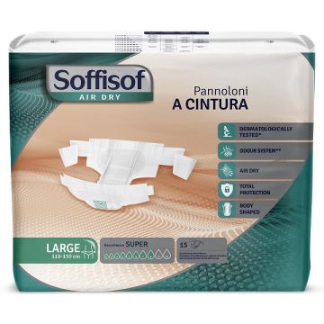 Pannolone mutandina a cintura super soffisof l 15 pezzi