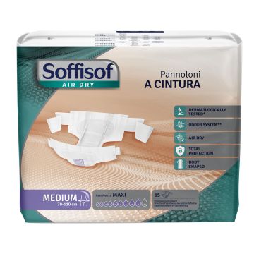 Pannolone mutandina a cintura maxi soffisof m 15 pezzi
