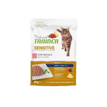 Trainer Gatto Natural Sensitive Maiale 85 Gr