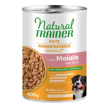 Trainer Cane Natural Sensitive Adulto Medium&Maxi Maiale & Cereali 400 Gr