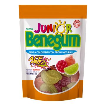 Benegum junior ace frizz caramelle gommose con succo di frutta e vitamine a c e 90 g
