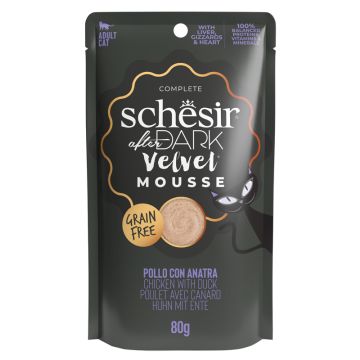 Schesir Gatto After Dark Velvet Mousse Adulto Pollo & Anatra Busta 80 Gr