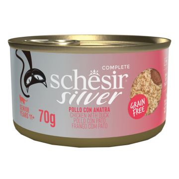 Schesir cat silver m&s pollo con anatra 70 g Schesir cat silver m&s pollo con anatra 70 g