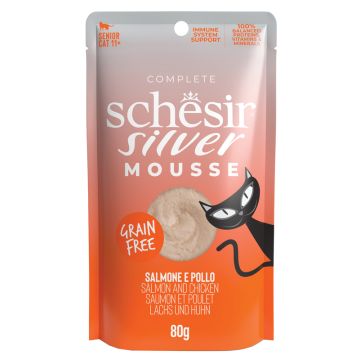 Schesir cat silver mousse salmone 80 g